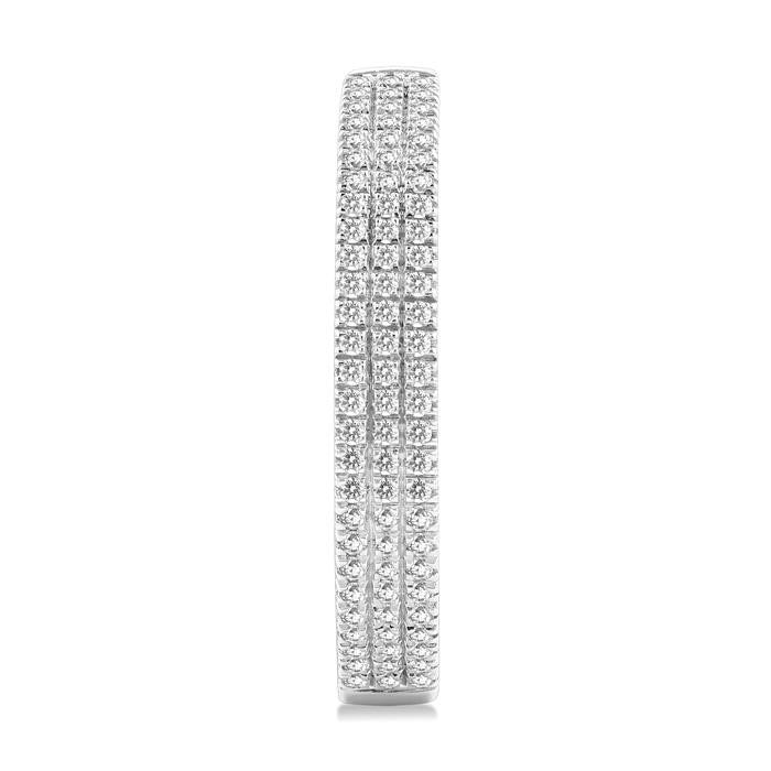 LuxLoIon 14K White Gold Diamond Pave Earrings