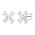 Floral Diamond Stud Earrings