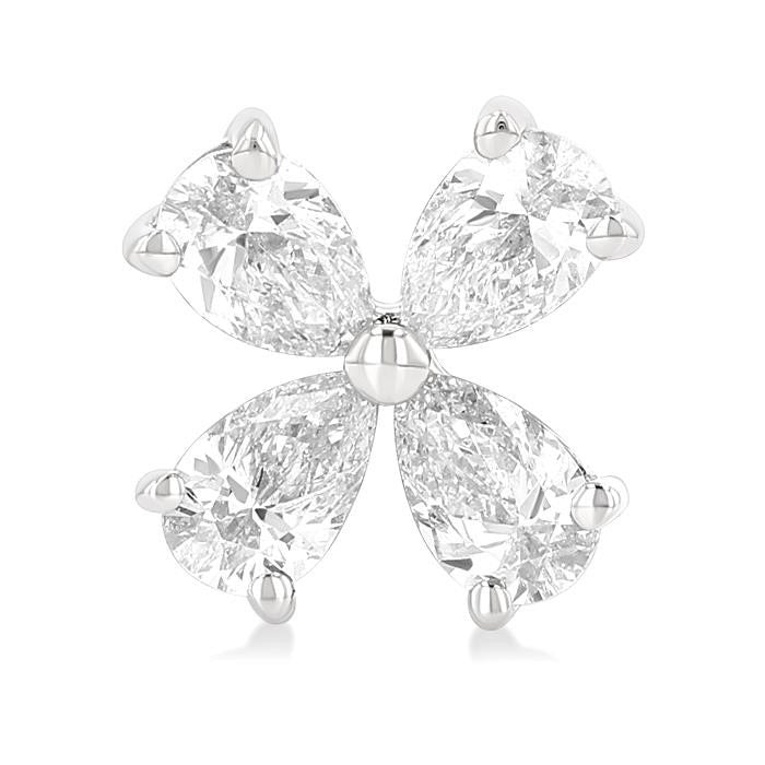 Floral Diamond Stud Earrings