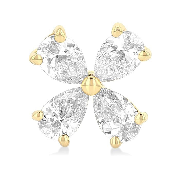 Floral Diamond Stud Earrings