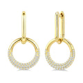 1/2 Ctw Round Cut Diamond Aeris Gold Interlock Fashion Earrings in 14K Yellow Gold