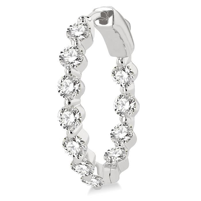 PhoAeSol 14K White Gold Diamond Fashion Earrings