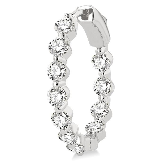 PhoAeSol 14K White Gold Diamond Fashion Earrings