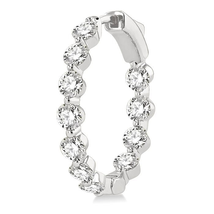 PhoIsSol OraOnXe 14K White Gold Diamond Fashion Earrings