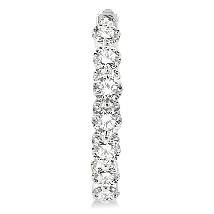 LysXeAe 14K White Gold Diamond Fashion Earrings