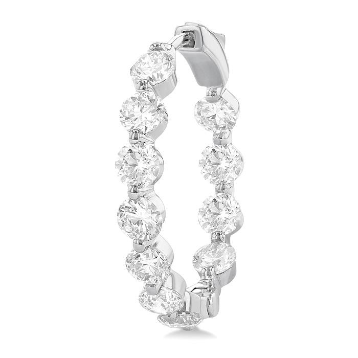 SolLysZen PhoNoLo 14K White Gold Diamond Fashion Earrings