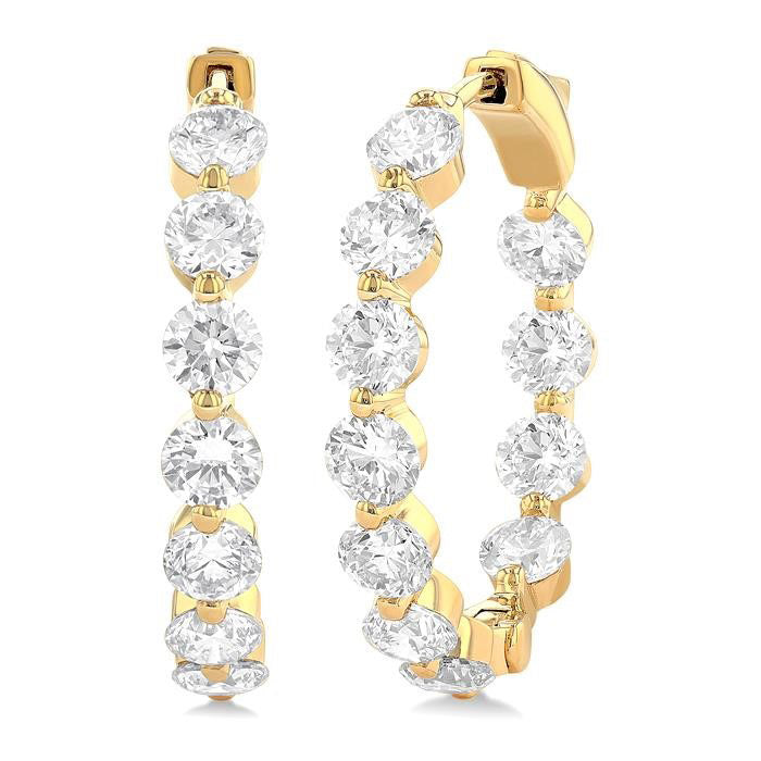 LinSolIs 14K White Gold Diamond Fashion Earrings
