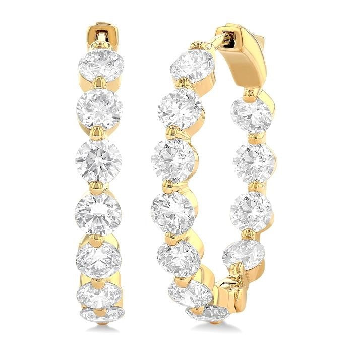 LinSolIs 14K White Gold Diamond Fashion Earrings