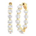 LinSolIs 14K White Gold Diamond Fashion Earrings