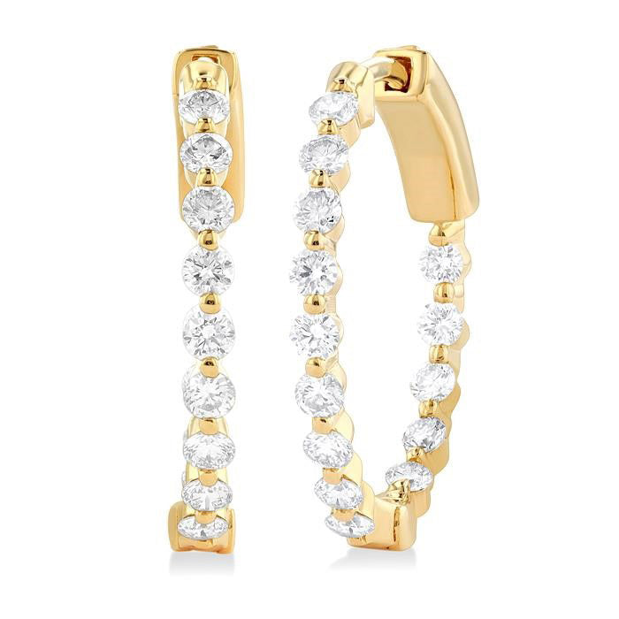 Inside-Out Diamond Hoop Earrings