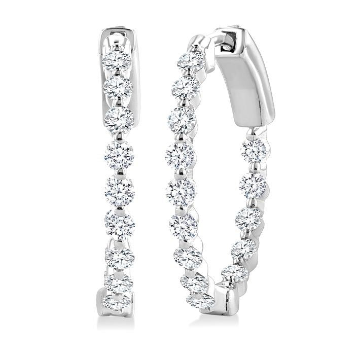 NoArVio ZenDorLux 14K White Gold Diamond Fashion Earrings