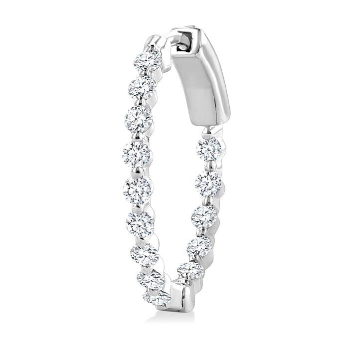 NoArVio ZenDorLux 14K White Gold Diamond Fashion Earrings
