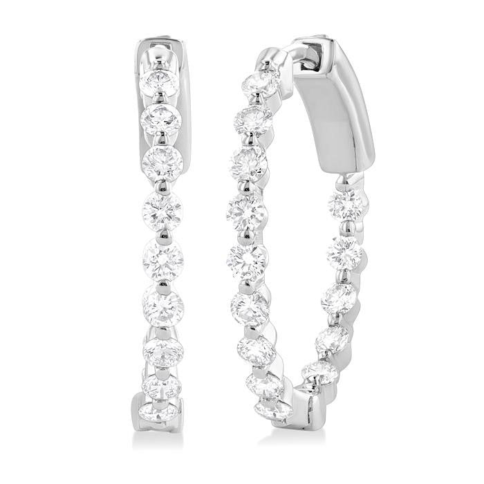 NoArVio ZenDorLux 14K White Gold Diamond Fashion Earrings