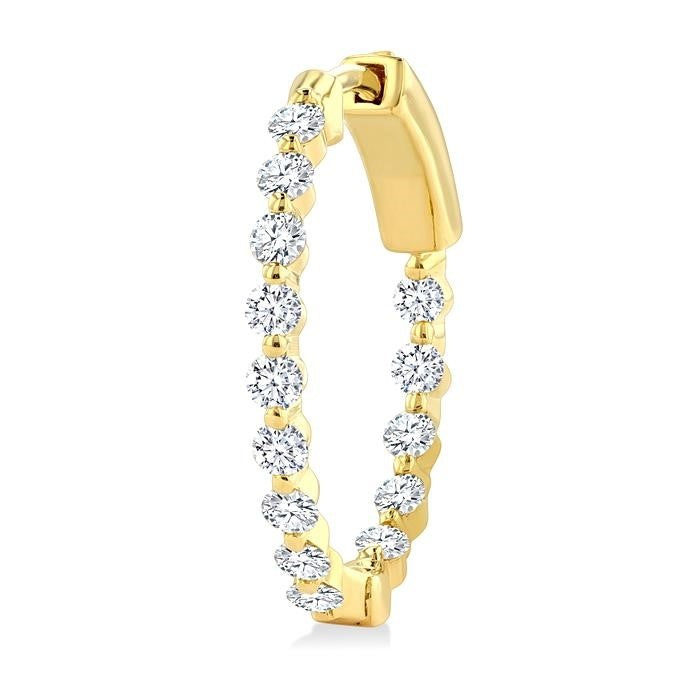 CaElLys 14K White Gold Diamond Fashion Earrings