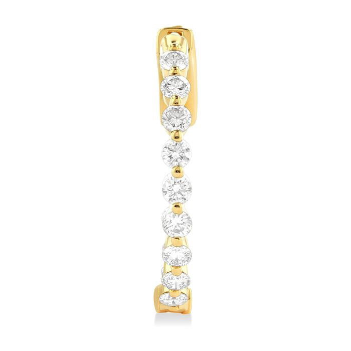 CaElLys 14K White Gold Diamond Fashion Earrings