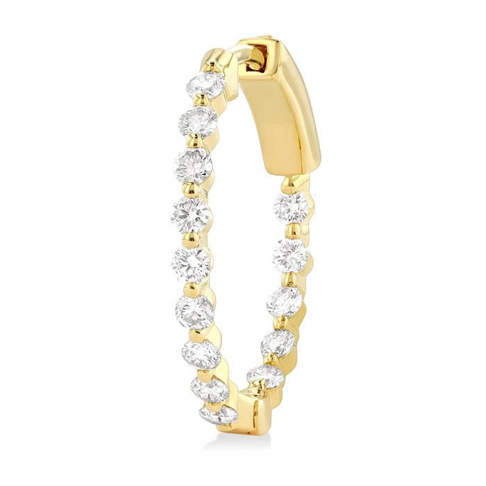 CaElLys 14K White Gold Diamond Fashion Earrings