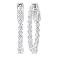1/2 Ctw Inside-Out Round Cut Diamond Hoop Earrings in 18K White Gold