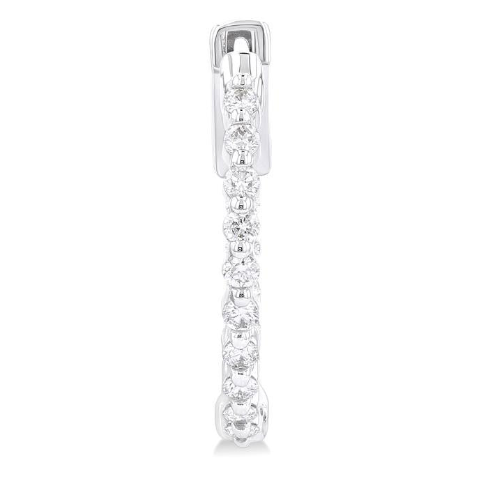 Inside-Out Diamond Round Hoop Earrings