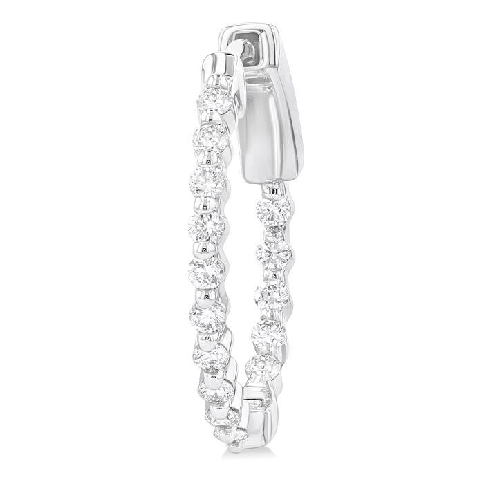 Inside-Out Diamond Round Hoop Earrings