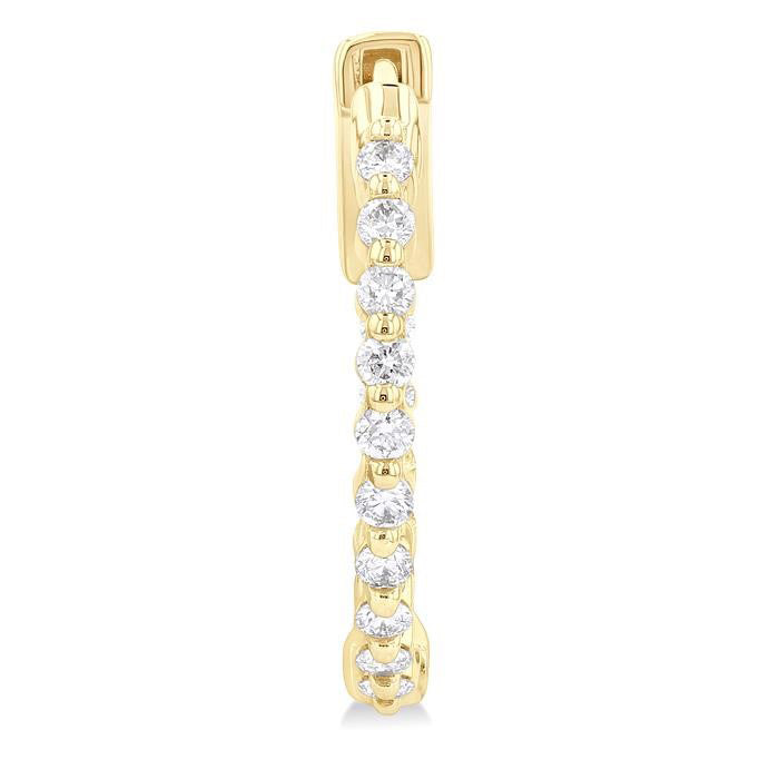 Inside-Out Diamond Round Hoop Earrings