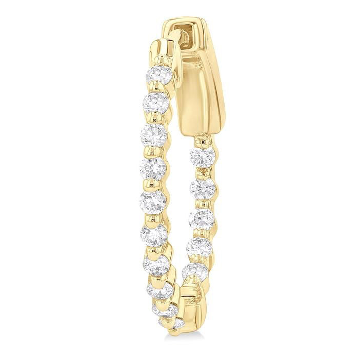 Inside-Out Diamond Round Hoop Earrings