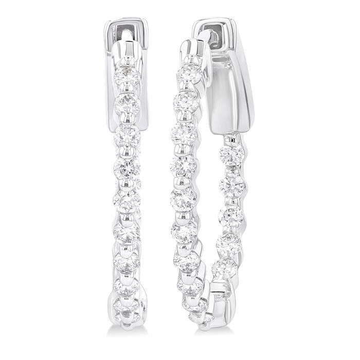 OnVelPho 14K White Gold Diamond Fashion Earrings