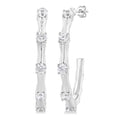 Diamond Fashion Bamboo Half Hoop Earrings