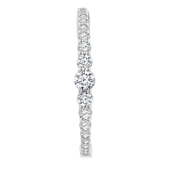 Graduated Riviera Diamond Hoop Earrings
