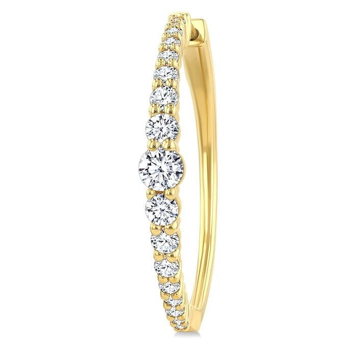 Graduated Riviera Diamond Hoop Earrings