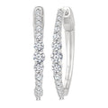 Graduated Riviera Diamond Hoop Earrings