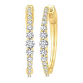 Graduated Riviera Diamond Hoop Earrings