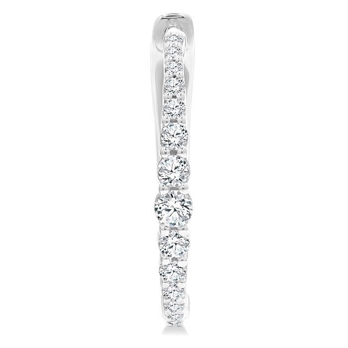 Graduated Riviera Diamond Hoop Earrings