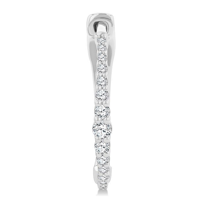 Graduated Riviera Diamond Hoop Earrings