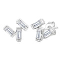 Scatter Baguette Petite Diamond Fashion Earrings