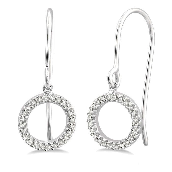 Circle Diamond Fashion Earrings