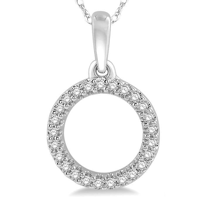 Vellum Circle Petite Diamond Fashion Pendant