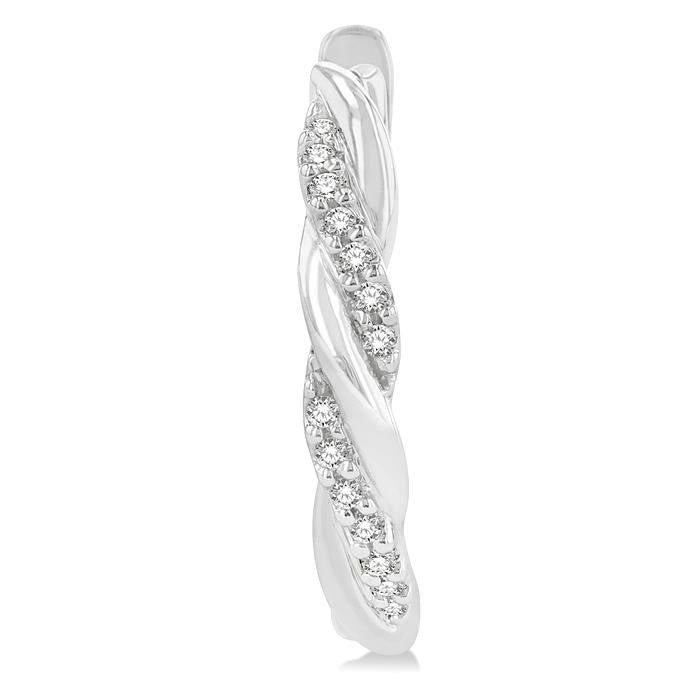 Swirl Diamond Fashion Hoop Earrings