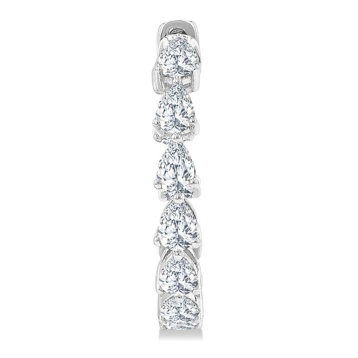 Inside-Out Pear Shape Diamond Hoop Earrings