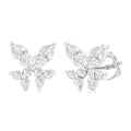 Twin Fish Diamond Stud Earrings