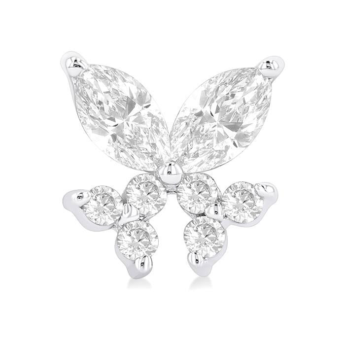 Twin Fish Diamond Stud Earrings