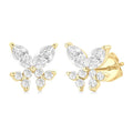 Twin Fish Diamond Stud Earrings