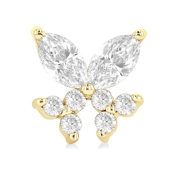 Twin Fish Diamond Stud Earrings