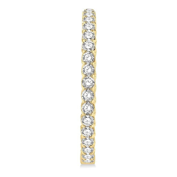 10 Ctw Inside-Out Round Cut Diamond 1 1/2 Inch Hoop Earrings in 14K Yellow Gold