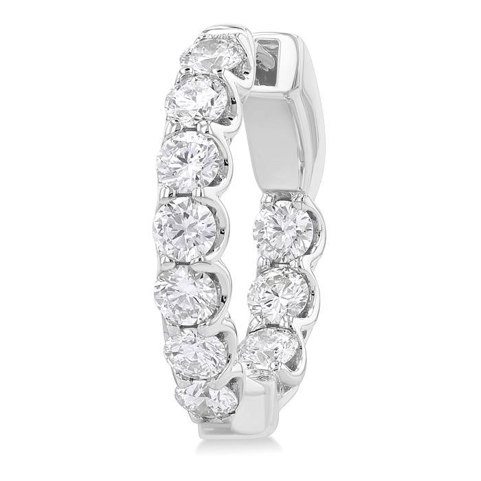 Inside-Out Diamond Round Hoop Earrings