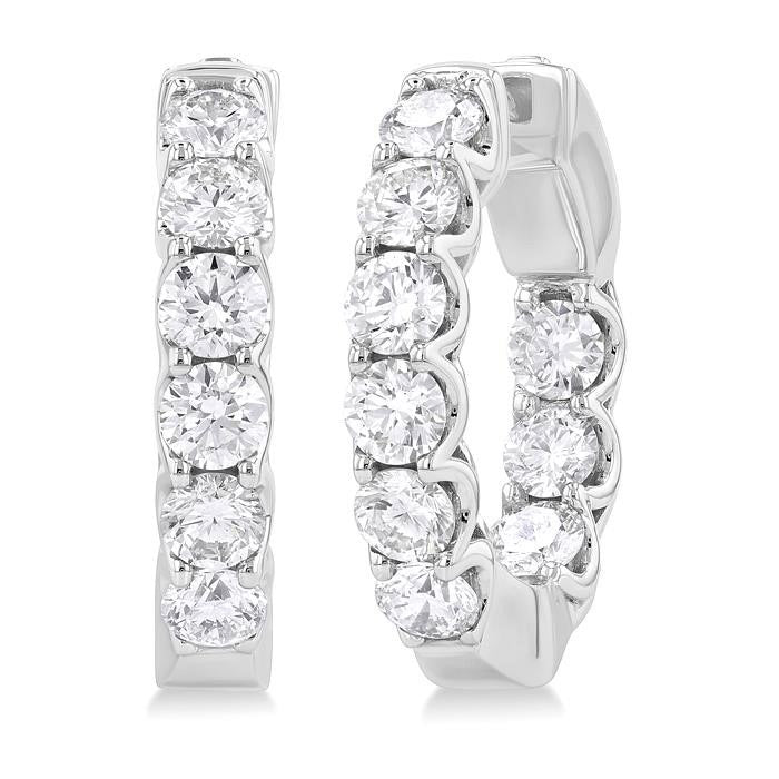 Inside-Out Diamond Round Hoop Earrings