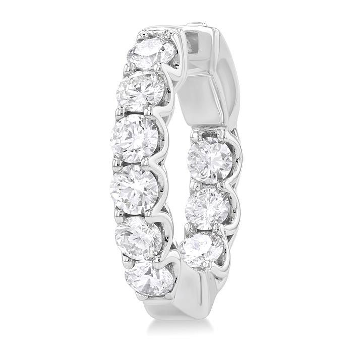 Inside-Out Diamond Round Hoop Earrings