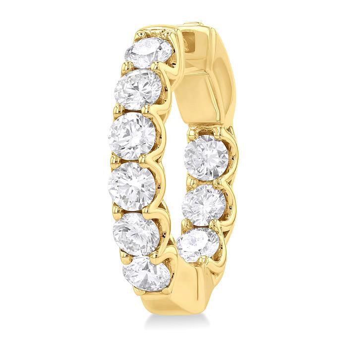 Inside-Out Diamond Round Hoop Earrings