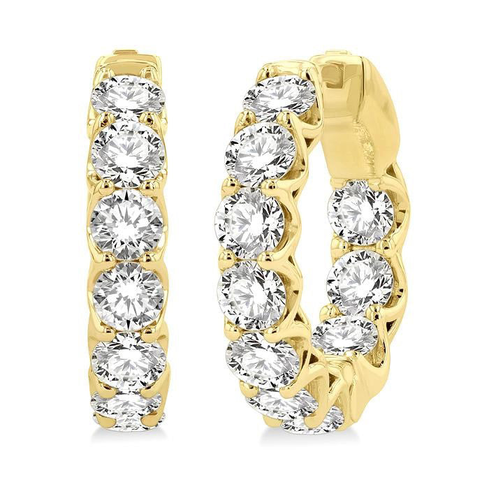 Inside-Out Diamond Round Hoop Earrings