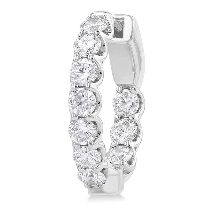 Inside-Out Diamond Round Hoop Earrings