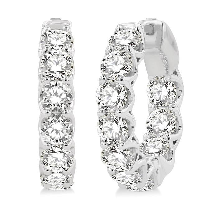 IsLinVio 14K White Gold Diamond Earrings
